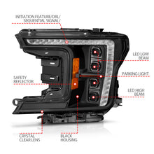 Load image into Gallery viewer, ANZO 18-20 Ford F-150 (w/Factory Halogen) Z-Series Full LED Proj Headlights Init/SeqSig - Pair ANZO ANZ111589X