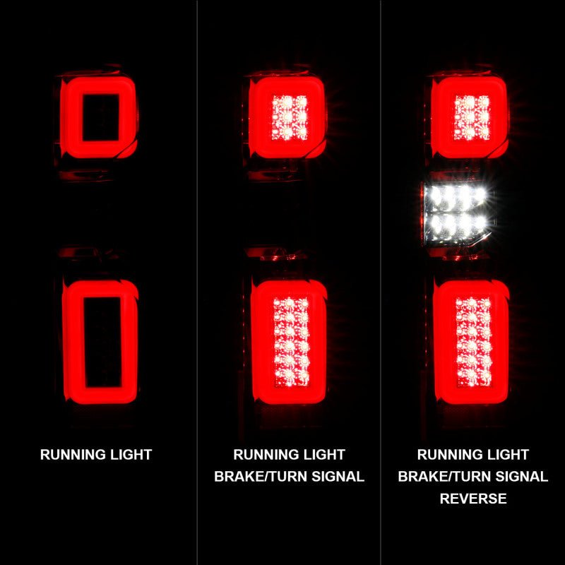 Anzo 19-21 Chevy Silverado Work Truck Full LED Tailights Chrome Housing Red Lens G2(w/C Light Bars) ANZO ANZ311419