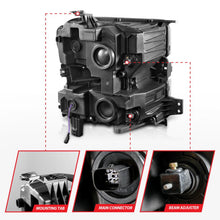 Load image into Gallery viewer, ANZO 19-22 Chevrolet Silverado 1500 LED Proj HL w/Lgt Bar SwBk Seq. Blk w/In. Light - Driver Side ON ANZO ANZ111566-L