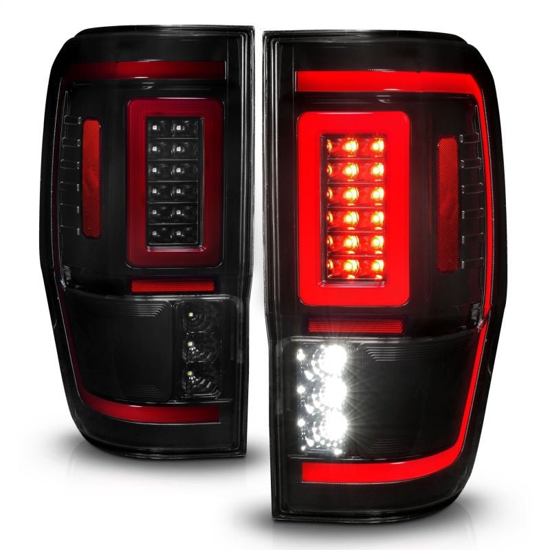 ANZO 19-22 Ford Ranger Full LED Taillights w/ Lightbar Sequential Signal Black Housing/Smoke Lens ANZO ANZ311447