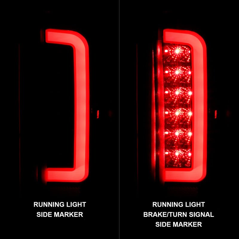 ANZO 1987-1996 Ford F-150 LED Taillights Black Housing Clear Lens (Pair) ANZO ANZ311350
