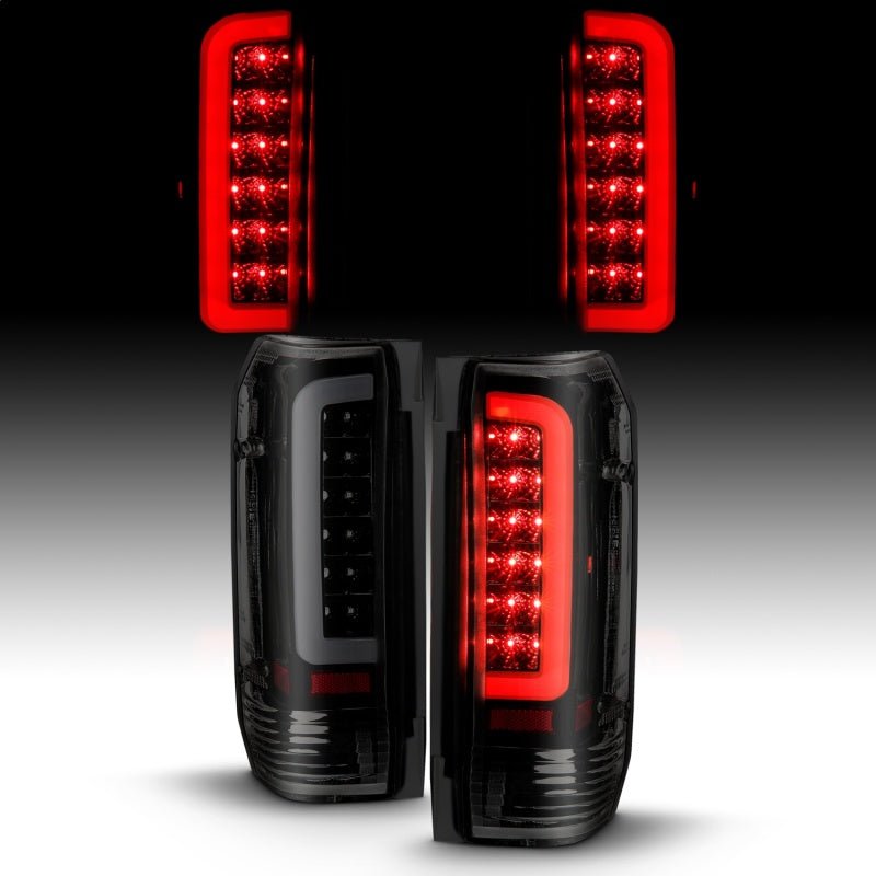 ANZO 1987-1996 Ford F-150 LED Taillights Black Housing Smoke Lens (Pair) ANZO ANZ311351