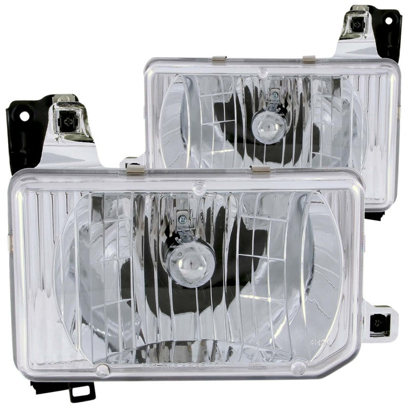 ANZO 1988-1989 Nissan Hardbody Crystal Headlights Chrome ANZO ANZ111050