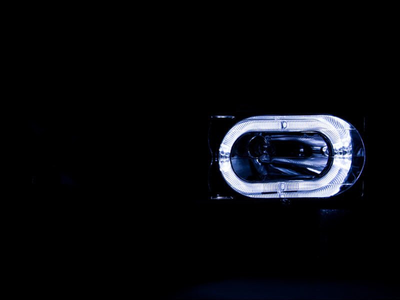 ANZO 1988-1998 Chevrolet C1500 Crystal Headlights Carbon w/ Halo ANZO ANZ111005