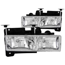 Load image into Gallery viewer, ANZO 1988-1998 Chevrolet C1500 Crystal Headlights Chrome w/o Bulbs ANZO ANZ111136