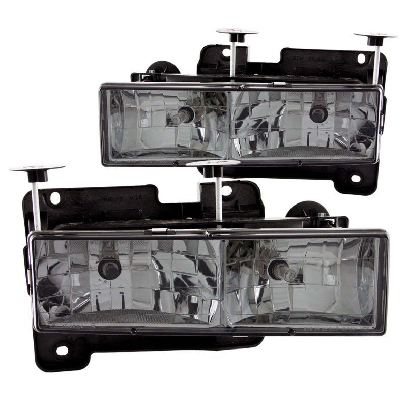 ANZO 1988-1998 Chevrolet C1500 Crystal Headlights w/ Smoke Lens ANZO ANZ111061
