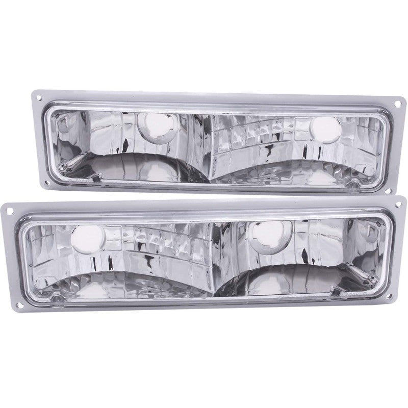 ANZO 1988-1998 Chevrolet C1500 Euro Parking Lights Chrome ANZO ANZ511032