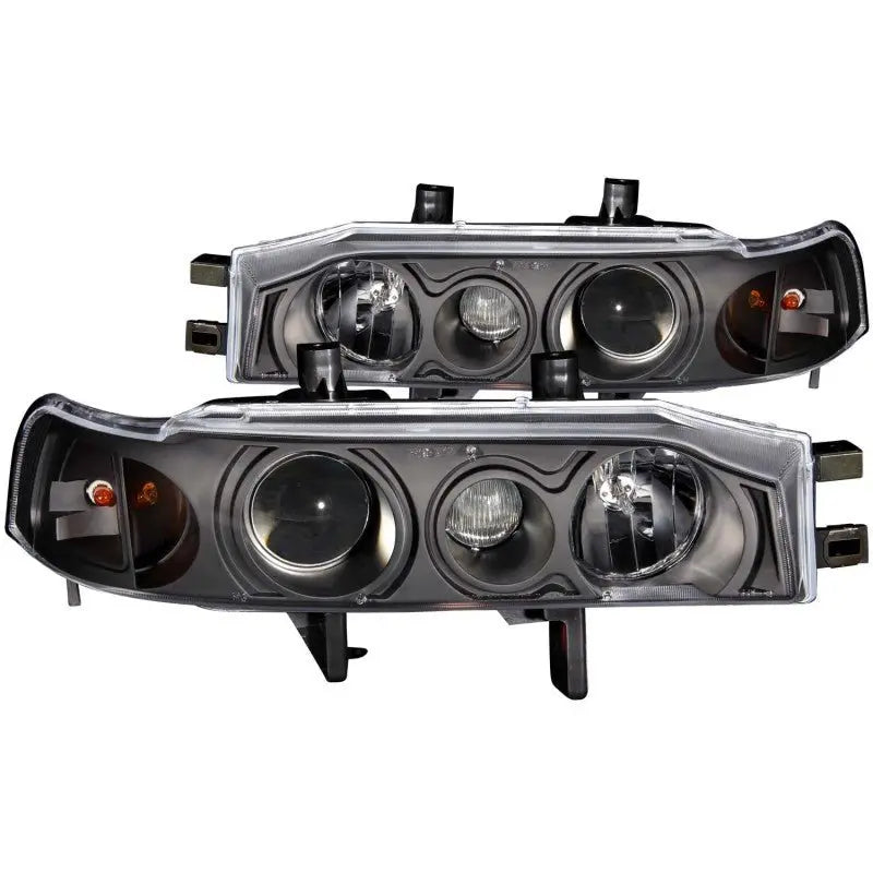 ANZO 1990-1993 Honda Accord Projector Headlights w/ Halo Black 1pc - Black Ops Auto Works