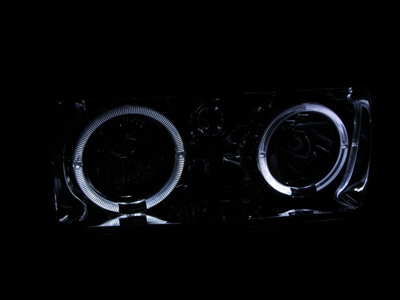 ANZO 1991-1994 Toyota Land Cruiser Crystal Headlights w/ Halo Chrome ANZO ANZ111092