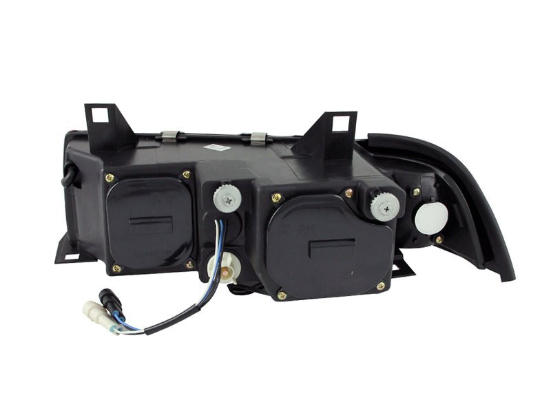 ANZO 1992-1998 BMW 3 Series E36 Projector Headlights w/ Halo Black G2 1 pc ANZO ANZ121325