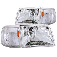 Load image into Gallery viewer, ANZO 1993-1997 Ford Ranger Crystal Headlights Chrome w/ Corner Lights 2pc ANZO ANZ111119