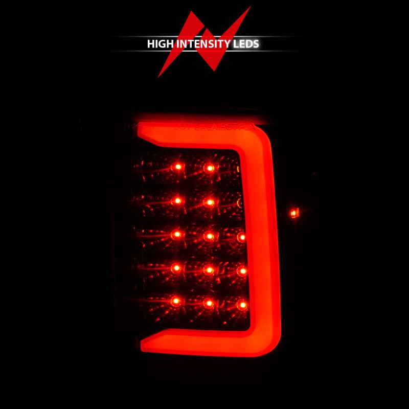 ANZO 1993-1997 Ford Ranger LED Tail Lights w/ Light Bar Black Housing Smoked Lens - Black Ops Auto Works