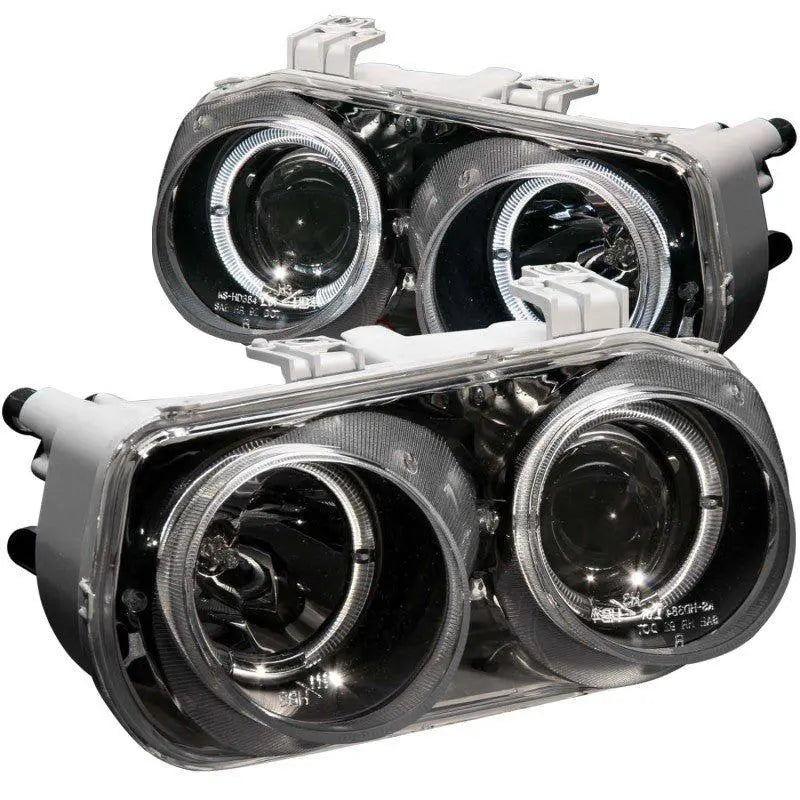 ANZO 1994-1997 Acura Integra Projector Headlights w/ Halo Black ANZO ANZ121003