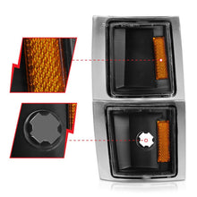 Load image into Gallery viewer, ANZO 1994-1998 Chevrolet Blazer Corner Lights Black Housing Clear Lens w/ Amber Reflector ANZO ANZ521042