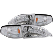Load image into Gallery viewer, ANZO 1994-1998 Ford Mustang Crystal Headlights Chrome ANZO ANZ121262