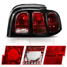 Load image into Gallery viewer, ANZO 1994-1998 Ford Mustang Taillight Dark Red Lens (OE Style) - Black Ops Auto Works