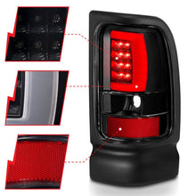 Load image into Gallery viewer, ANZO 1994-2001 Dodge Ram 1500 LED Taillights Plank Style Black w/Clear Lens ANZO ANZ311339