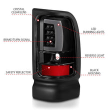 Load image into Gallery viewer, ANZO 1994-2001 Dodge Ram 1500 LED Taillights Plank Style Black w/Clear Lens ANZO ANZ311339