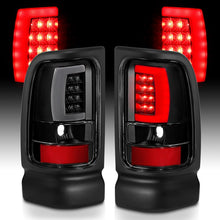 Load image into Gallery viewer, ANZO 1994-2001 Dodge Ram 1500 LED Taillights Plank Style Black w/Clear Lens ANZO ANZ311339