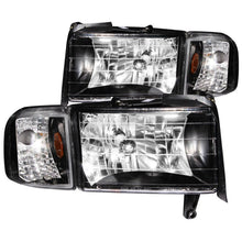 Load image into Gallery viewer, ANZO 1994-2001 Dodge Ram Crystal Headlights Black ANZO ANZ111067
