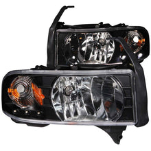 Load image into Gallery viewer, ANZO 1994-2001 Dodge Ram Crystal Headlights Black w/ LED ANZO ANZ111205