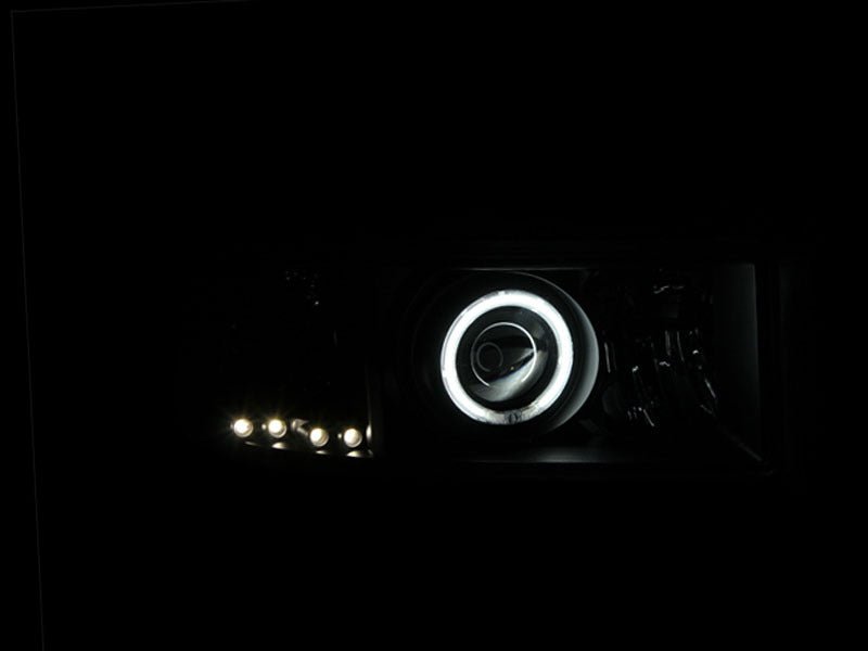 ANZO 1994-2001 Dodge Ram Projector Headlights w/ Halo Black ANZO ANZ111065