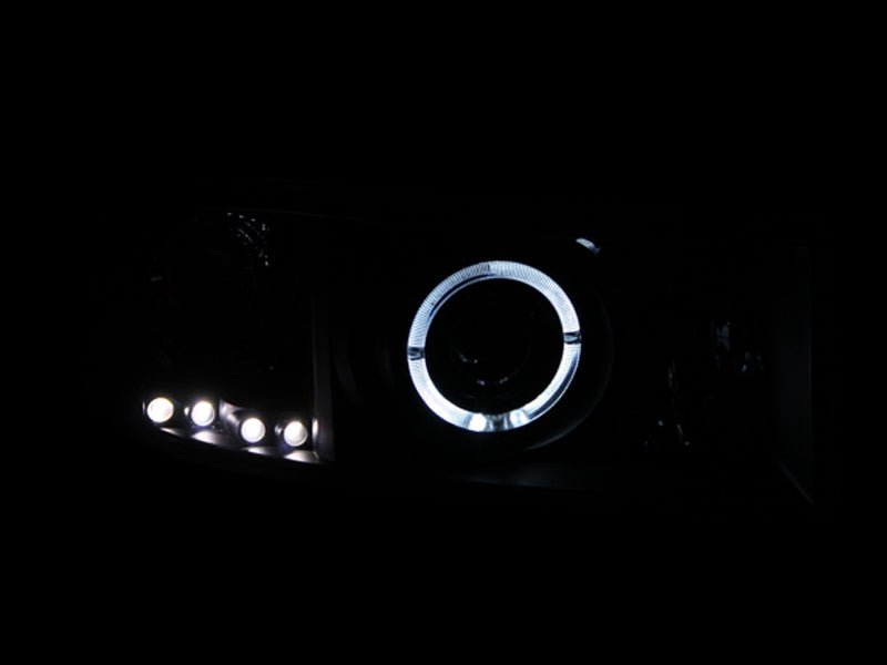 ANZO 1994-2001 Dodge Ram Projector Headlights w/ Halo Black ANZO ANZ111196