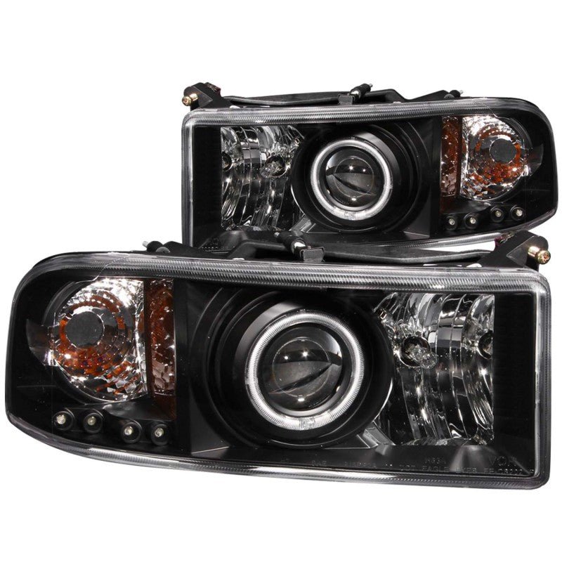 ANZO 1994-2001 Dodge Ram Projector Headlights w/ Halo Black ANZO ANZ111065