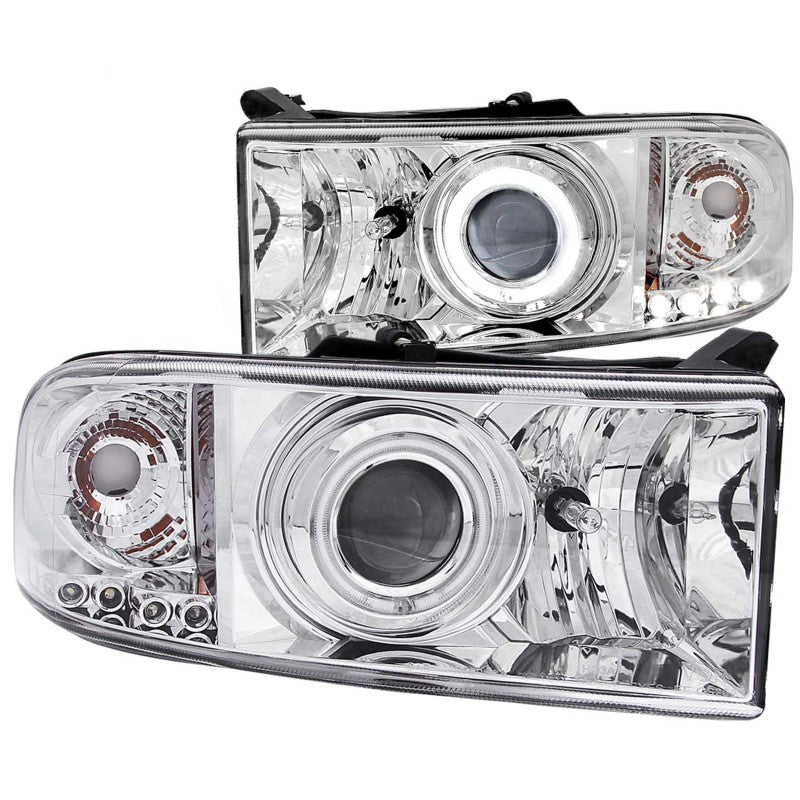 ANZO 1994-2001 Dodge Ram Projector Headlights w/ Halo Chrome ANZO ANZ111056