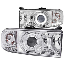 Load image into Gallery viewer, ANZO 1994-2001 Dodge Ram Projector Headlights w/ Halo Chrome ANZO ANZ111056