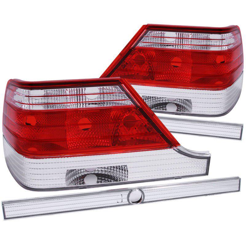 ANZO 1995-1999 Mercedes Benz S Class W140 Taillights Red/Clear ANZO ANZ221153