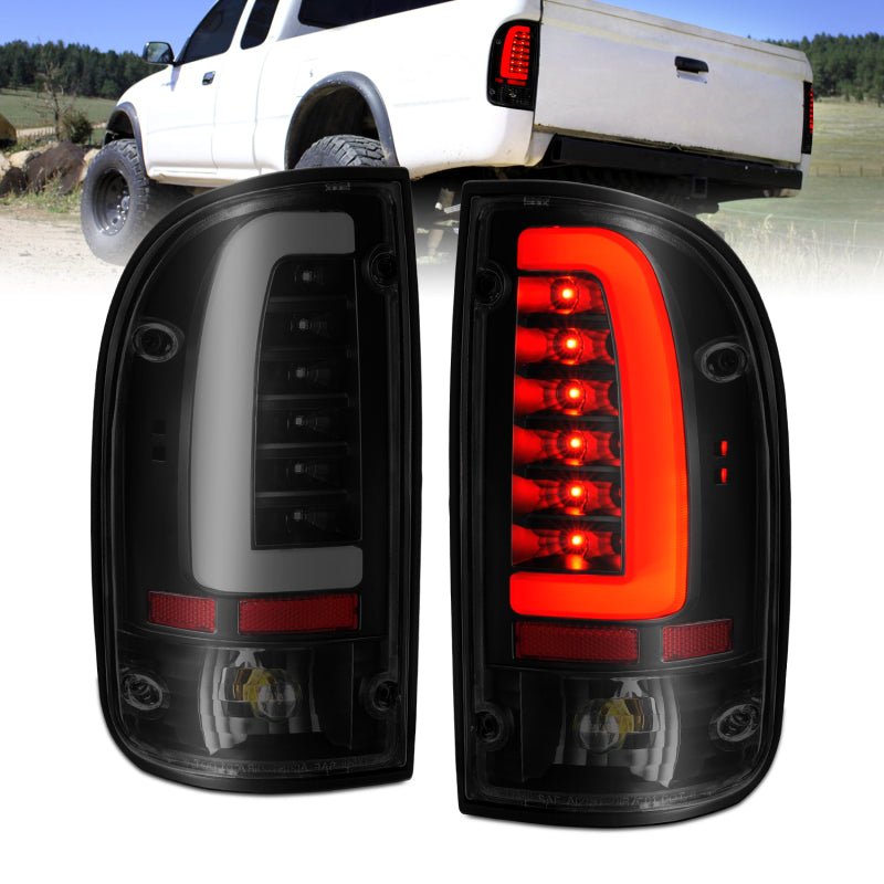 ANZO 1995-2000 Toyota Tacoma LED Taillights Black Housing Smoke Lens (Pair) ANZO ANZ311354