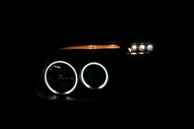 ANZO 1995-2001 Ford Explorer Projector Headlights w/ Halo Black 1 pc - Black Ops Auto Works