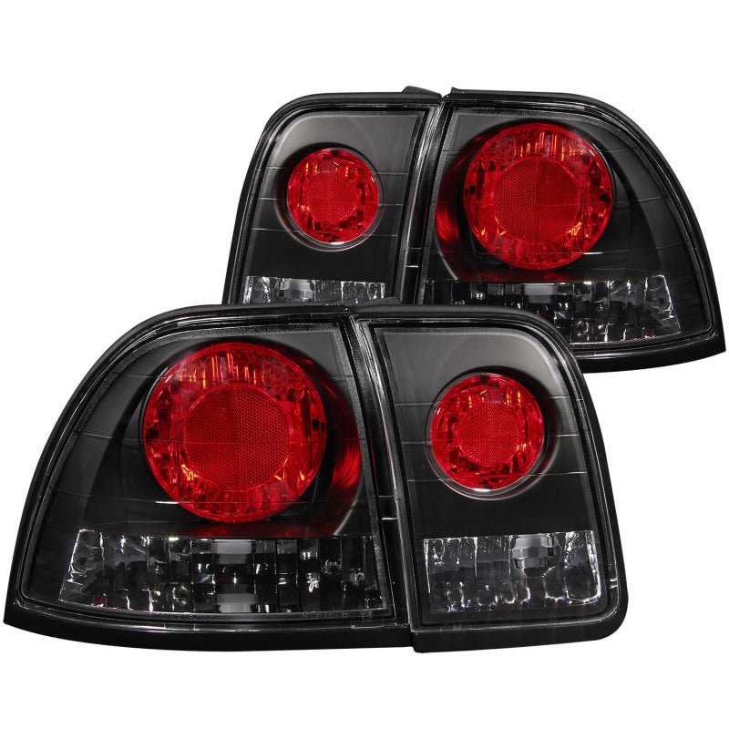 ANZO 1996-1997 Honda Accord Taillights Black ANZO ANZ221039