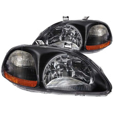 Load image into Gallery viewer, ANZO 1996-1998 Honda Civic Crystal Headlights Black ANZO ANZ121067