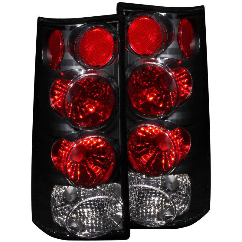 ANZO 1996-2002 Gmc Savana Taillights Black ANZO ANZ211148