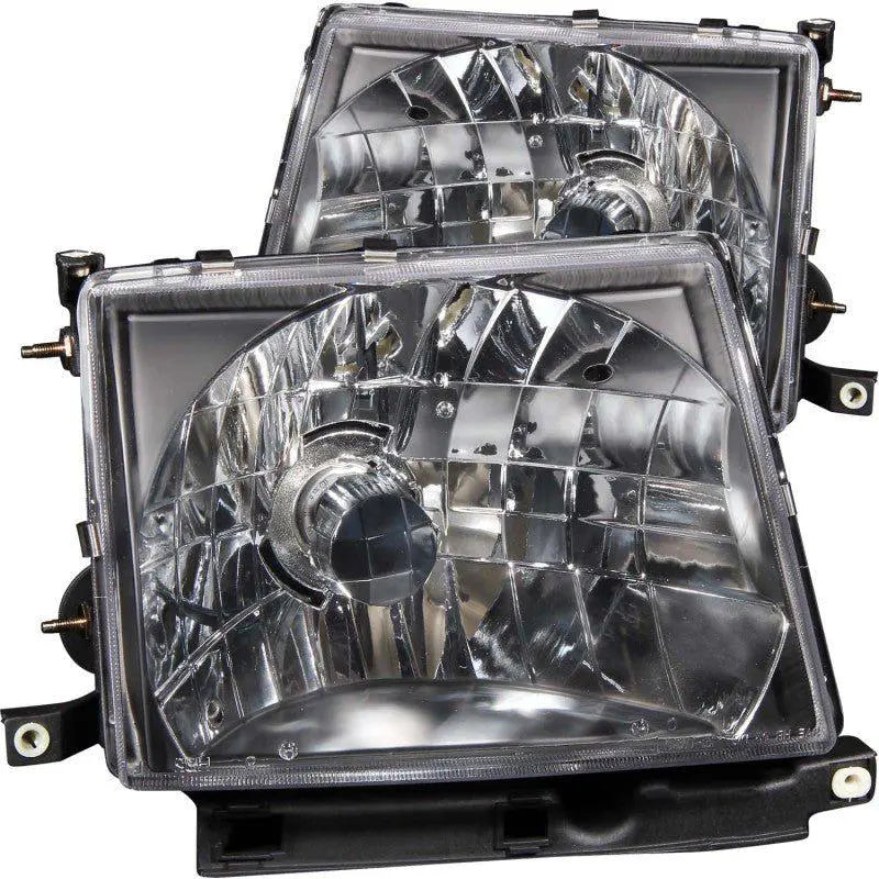 ANZO 1997-2000 Toyota Tacoma Crystal Headlights Black ANZO ANZ121139