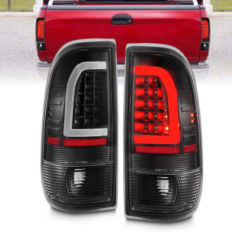 ANZO 1997-2003 Ford F-150 LED Tail Lights w/ Light Bar Black Housing Clear Lens ANZO ANZ311377