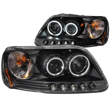 Load image into Gallery viewer, ANZO 1997-2003 Ford F-150 Projector Headlights w/ Halo Black (CCFL) ANZO ANZ111097