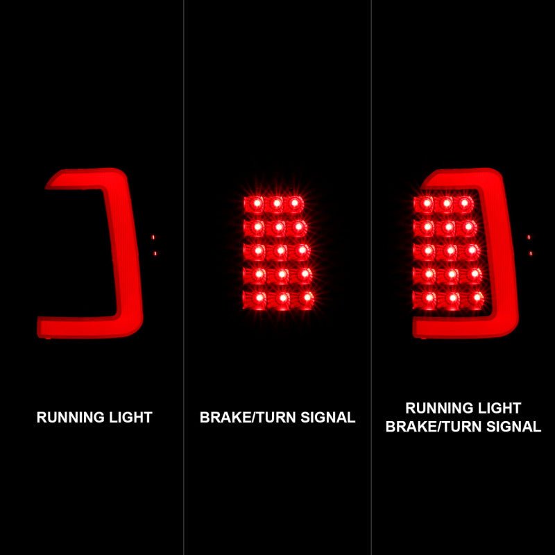 ANZO 1997-2004 Dodge Dakota LED Taillights Black Housing Clear Lens Pair ANZO ANZ311347