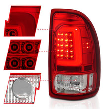 Load image into Gallery viewer, ANZO 1997-2004 Dodge Dakota LED Taillights Chrome Housing Red Lens Pair ANZO ANZ311349