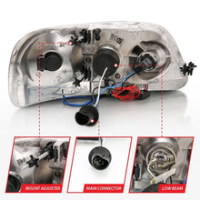 Load image into Gallery viewer, ANZO 1997.5-2003 Ford F-150 Projector Headlights w/ Halo and LED Chrome 1pc ANZO ANZ111032