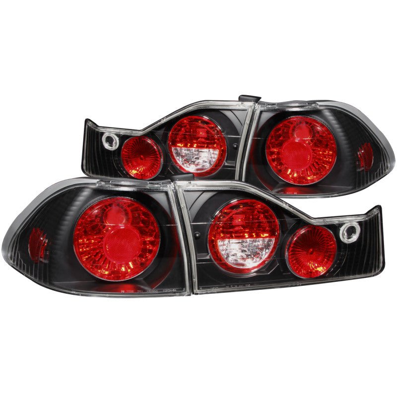 ANZO 1998-2000 Honda Accord Taillights Black ANZO ANZ221041