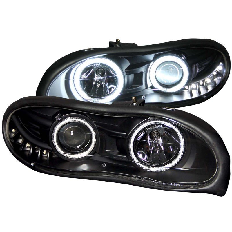 ANZO 1998-2002 Chevrolet Camaro Projector Headlights w/ Halo Black ANZO ANZ121160
