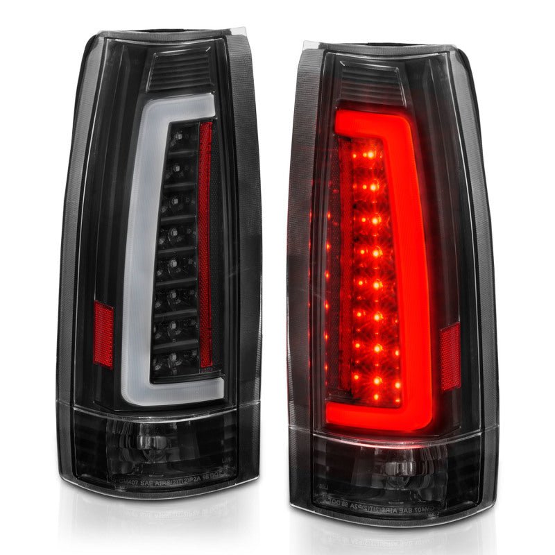 ANZO 1999-2000 Cadillac Escalade LED Taillights Black Housing Clear Lens Pair - Black Ops Auto Works