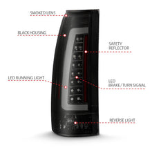 Load image into Gallery viewer, ANZO 1999-2000 Cadillac Escalade LED Taillights Black Housing Smoke Lens Pair ANZO ANZ311345