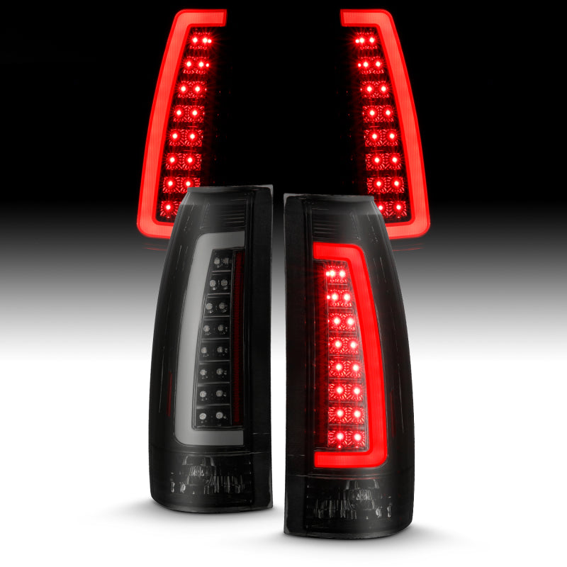 ANZO 1999-2000 Cadillac Escalade LED Taillights Black Housing Smoke Lens Pair ANZO ANZ311345