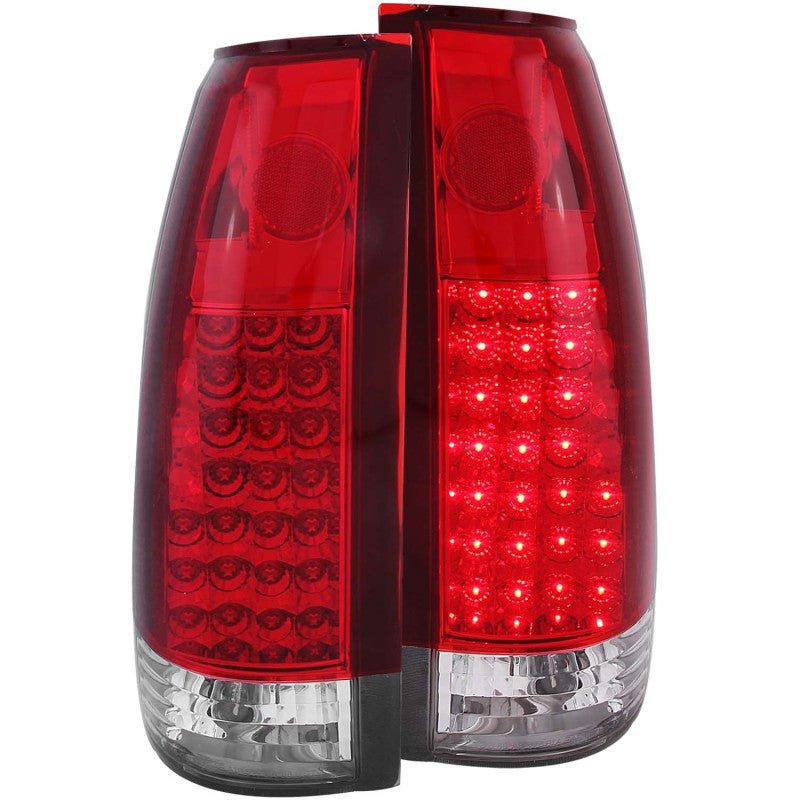 ANZO 1999-2000 Cadillac Escalade LED Taillights Red Clear G2 - Black Ops Auto Works