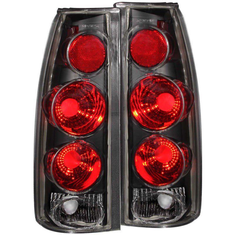 ANZO 1999-2000 Cadillac Escalade Taillights Black 3D Style ANZO ANZ211019