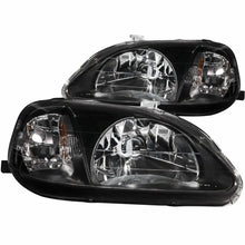 Load image into Gallery viewer, ANZO 1999-2000 Honda Civic Crystal Headlights Black ANZO ANZ121070